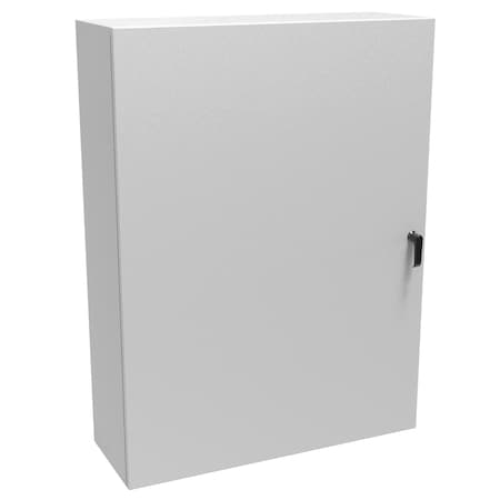 Hammond 3 Point Latch with Handle Electrical Enclosures, 48 in H, 12 in D, 36 in W, NEMA 4, Mild Steel EN4SD483612LG